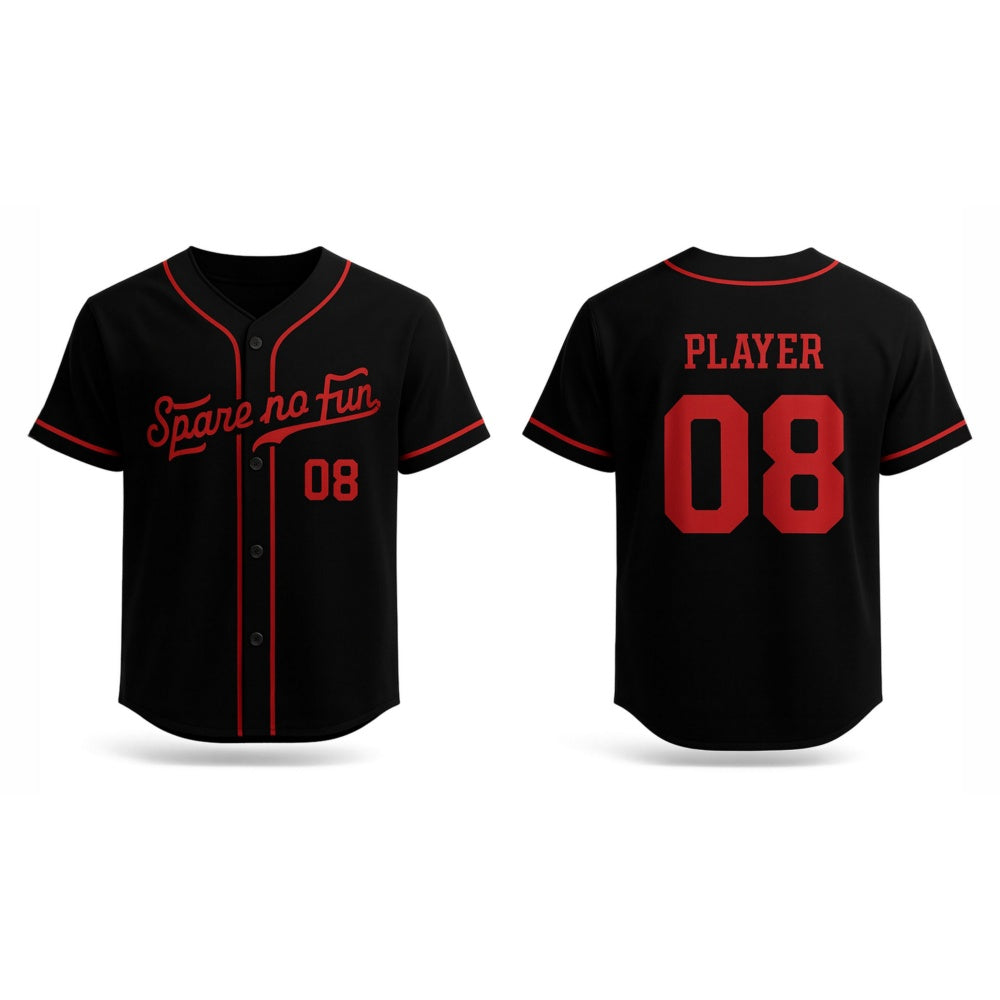 Custom Baseball Jersey LQ000-H-LQ0003 black